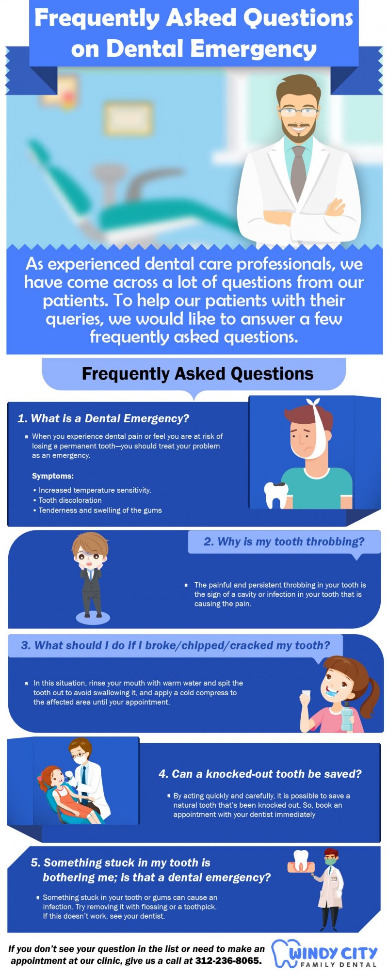 Frequently Asked Questions on Dental Emergency - Windy City Family Dental