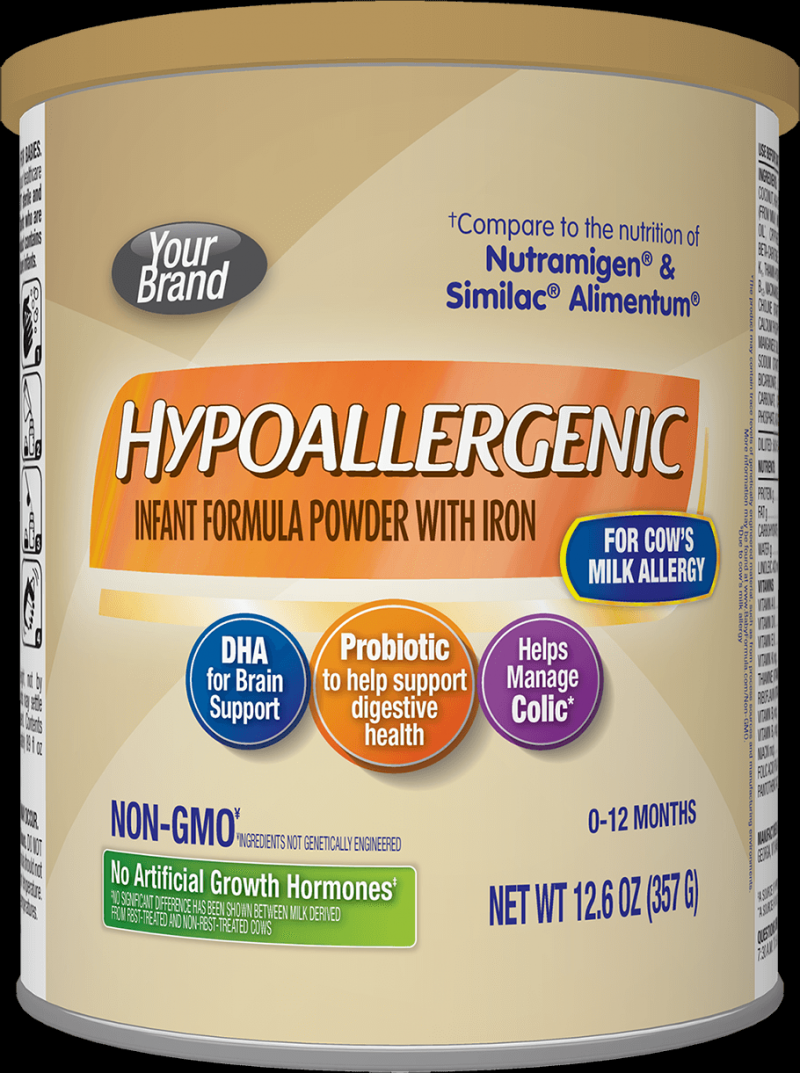 Store Brand Hypoallergenic Infant Formulas With Nutrition