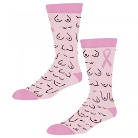 Sole Support: Pink Boob Breast Cancer Socks