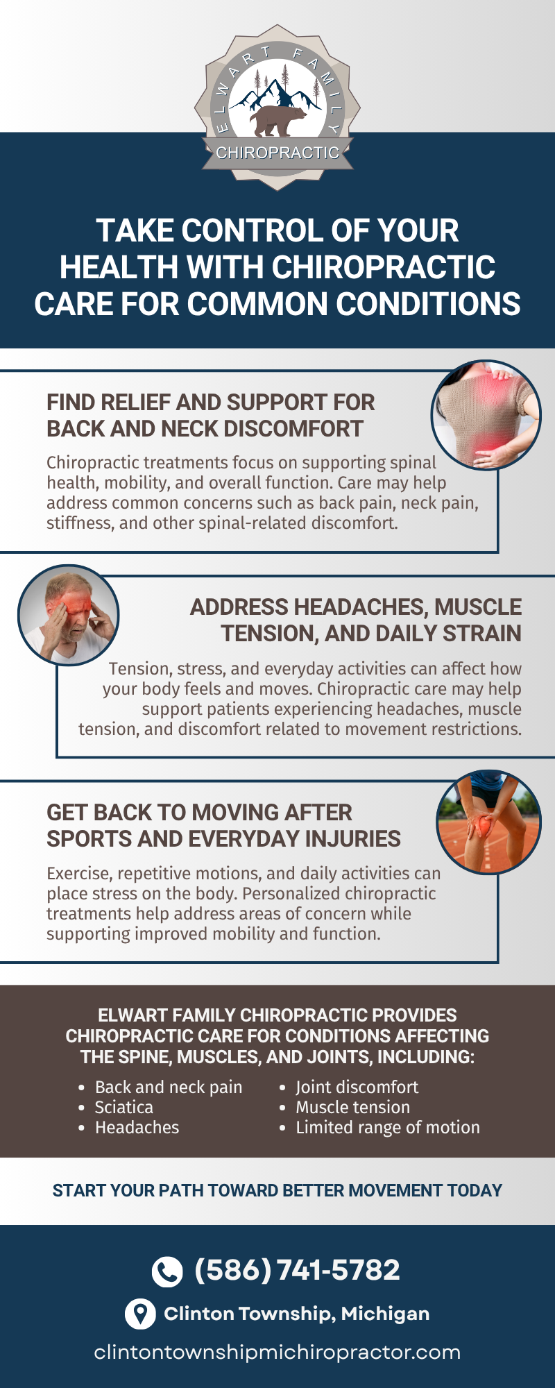 TAKE CONTROL OF YOUR HEALTH WITH CHIROPRACTIC CARE FOR COMMON CONDITIONS
